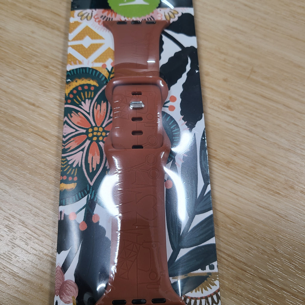 MGQS Small Watch Band - Quilt Block - Cinnamon 