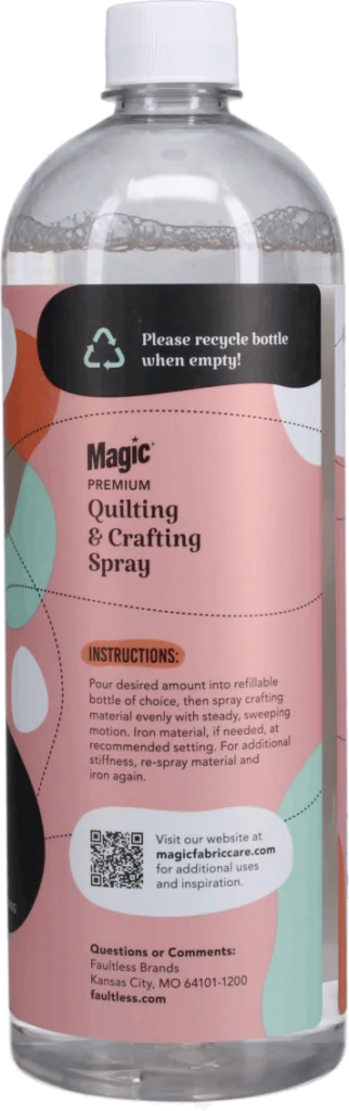 Magic Quilting and Crafting Spray Refill- 32 oz instructions