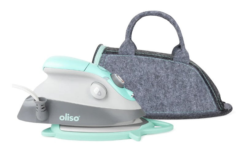 Oliso Mini Iron With Trivet Aqua with Project Bag