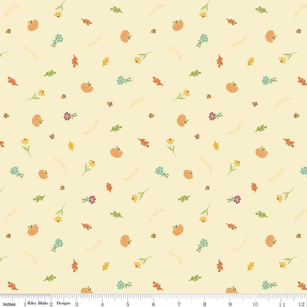 Riley Blake-Autumn Afternoon Cream-1yd