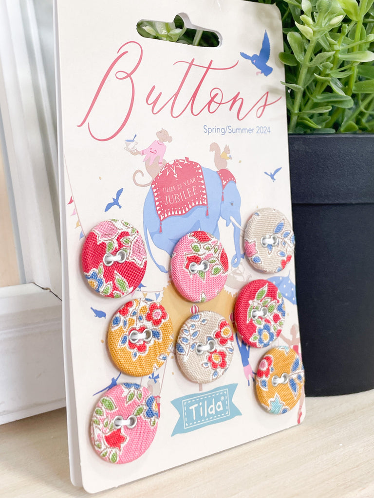 Jubilee Farm Flower Buttons, pack of 8