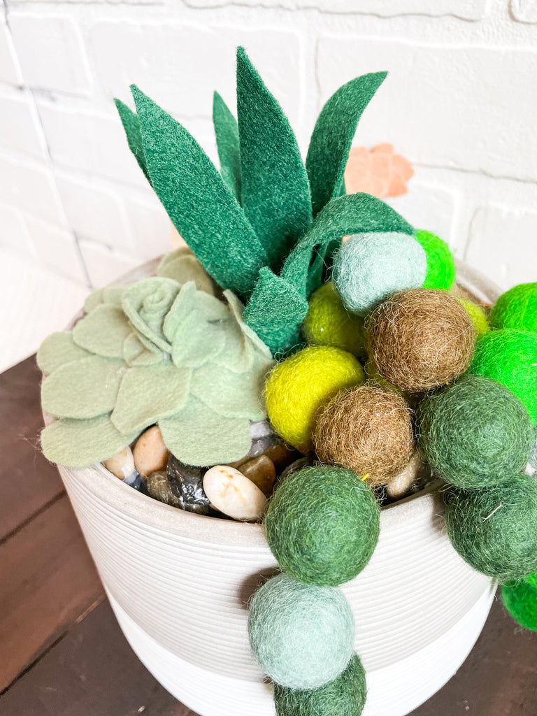 DIY Felt Succulents No Sew Project