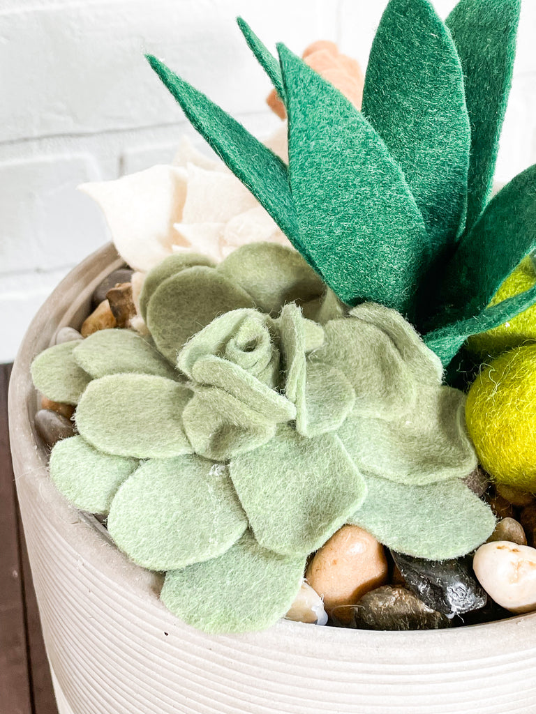 DIY Felt Succulents No Sew Project