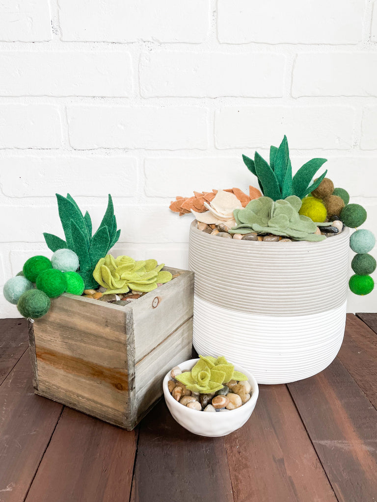 DIY Felt Succulents No Sew Project