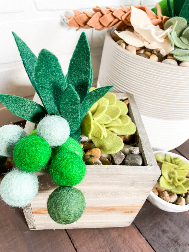 DIY Felt Succulents No Sew Project