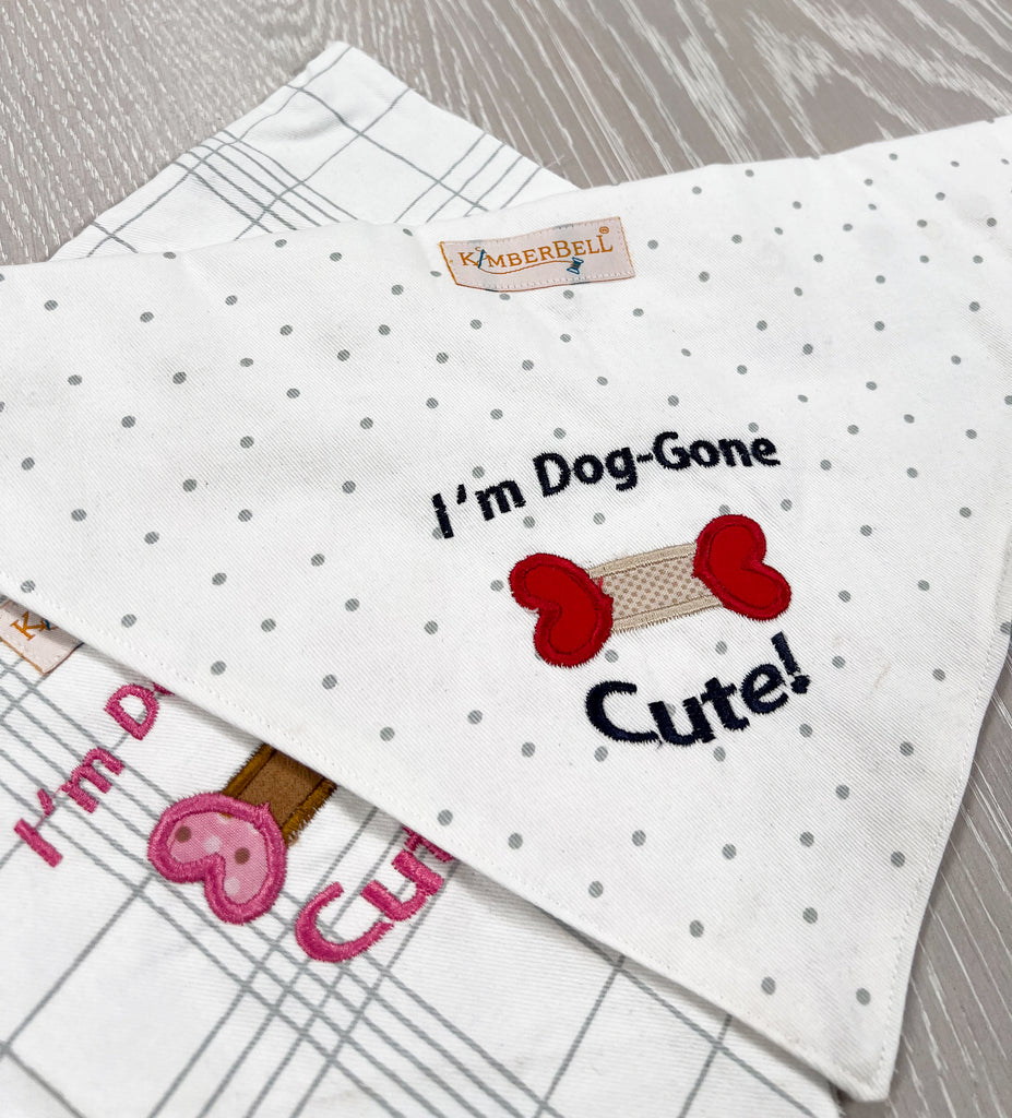 Dog Bandana Embroidery & Sewing  Design (Downloadable Pattern)