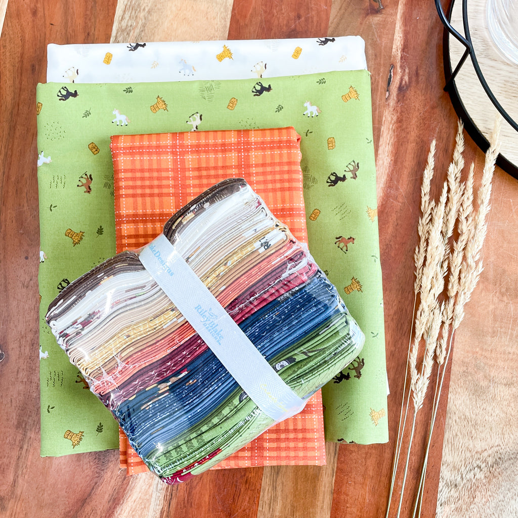 stack of rainbow fabric