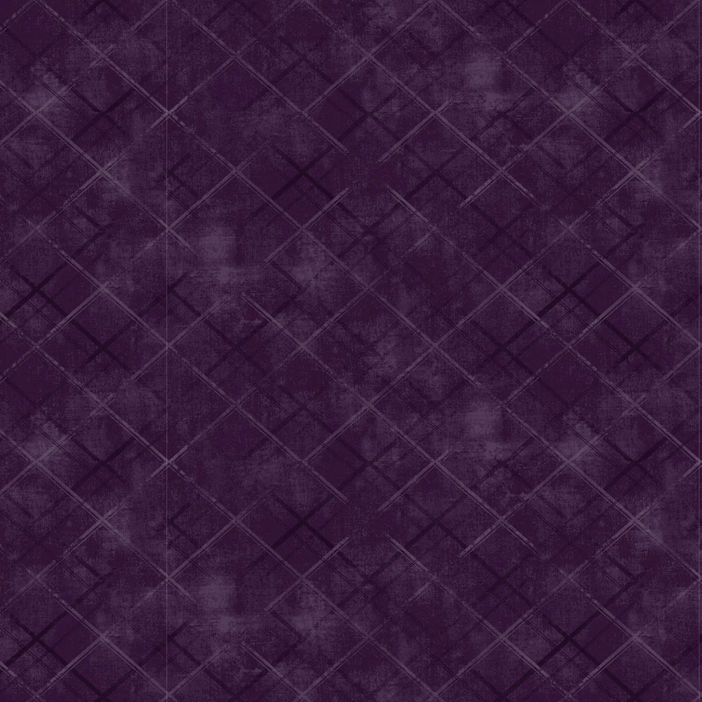 Distressed Plaid- Purple (1YD)