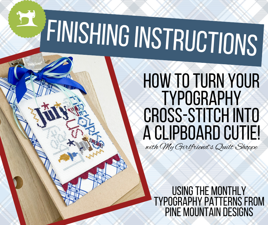 Finishing Instructions for Typography Cross Stitch Designs