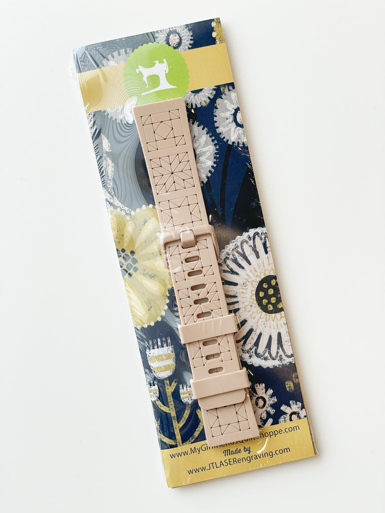 MGQS Small Exercise Watch Band - Quilt Block - Almond (Fitbit)