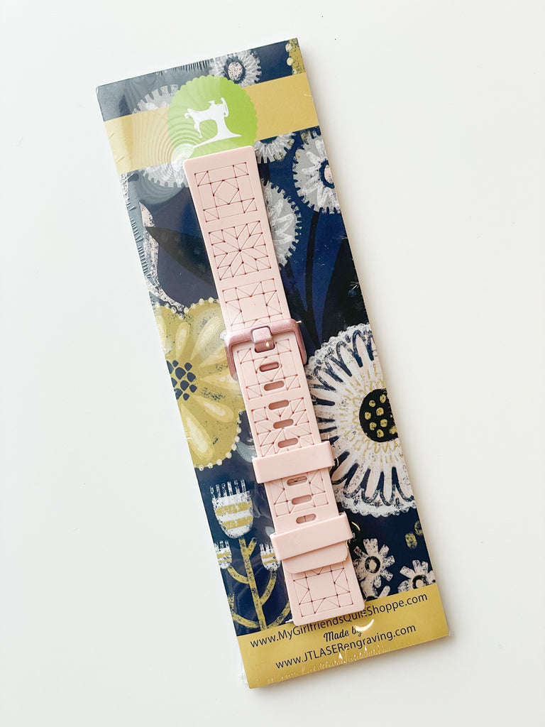 MGQS Small Exercise Watch Band - Quilt Block - Rose Gold (Fitbit)