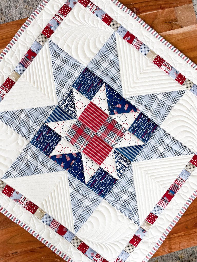 Scrappy Star Mini Quilt Downloadable Pattern