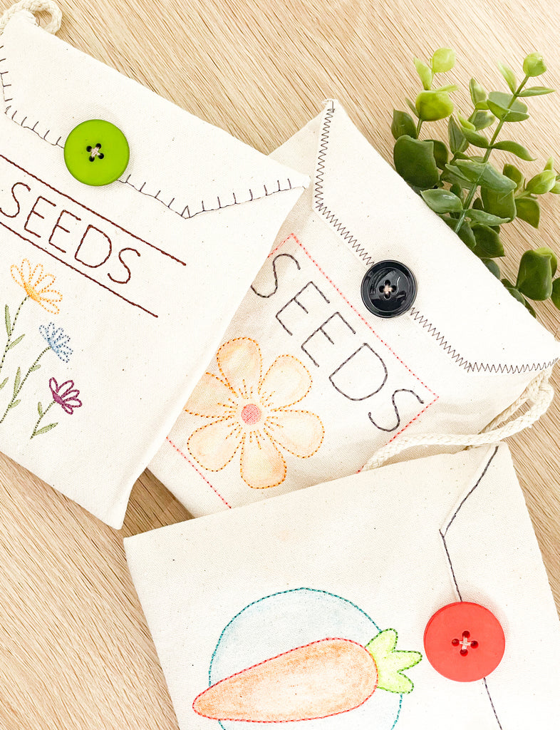 Seed Packet Sewing and Machine Embroidery 