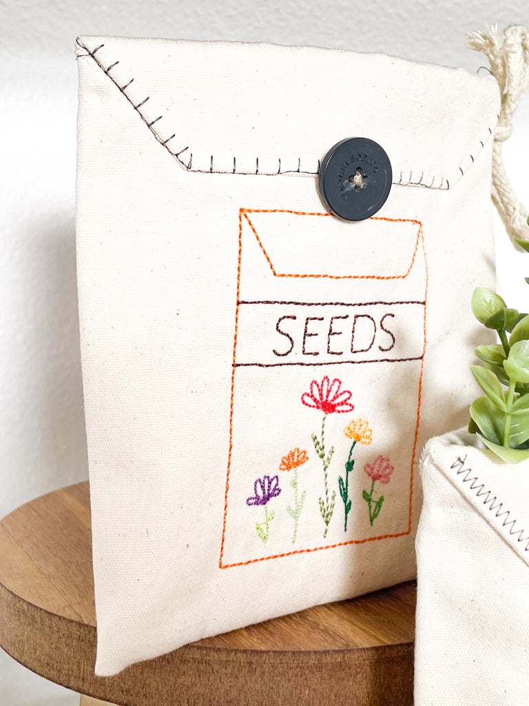 Seed Packet Sewing and Machine Embroidery 