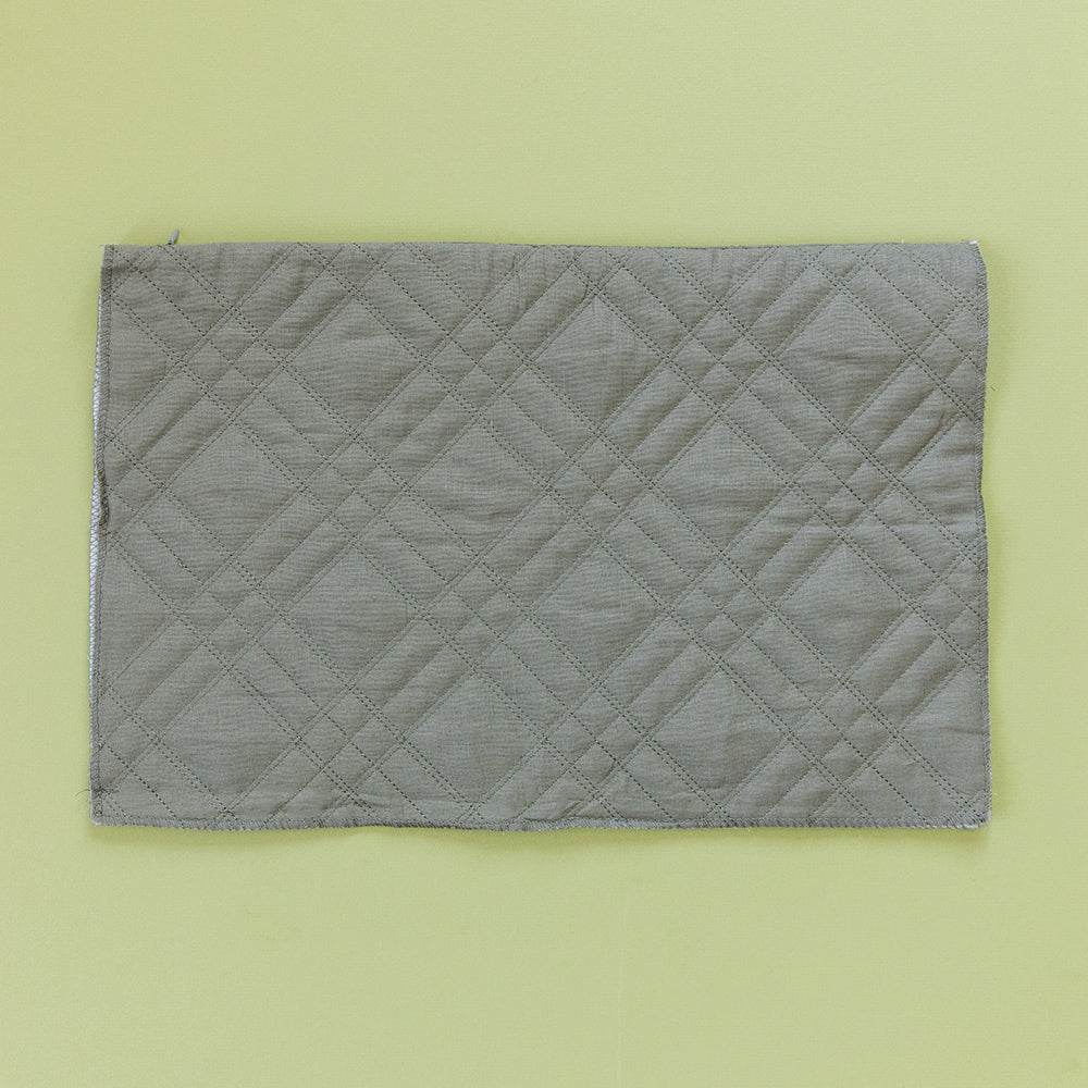 Quilted Pillow Cover Blank, 12 x 18", Heirloom Grey 