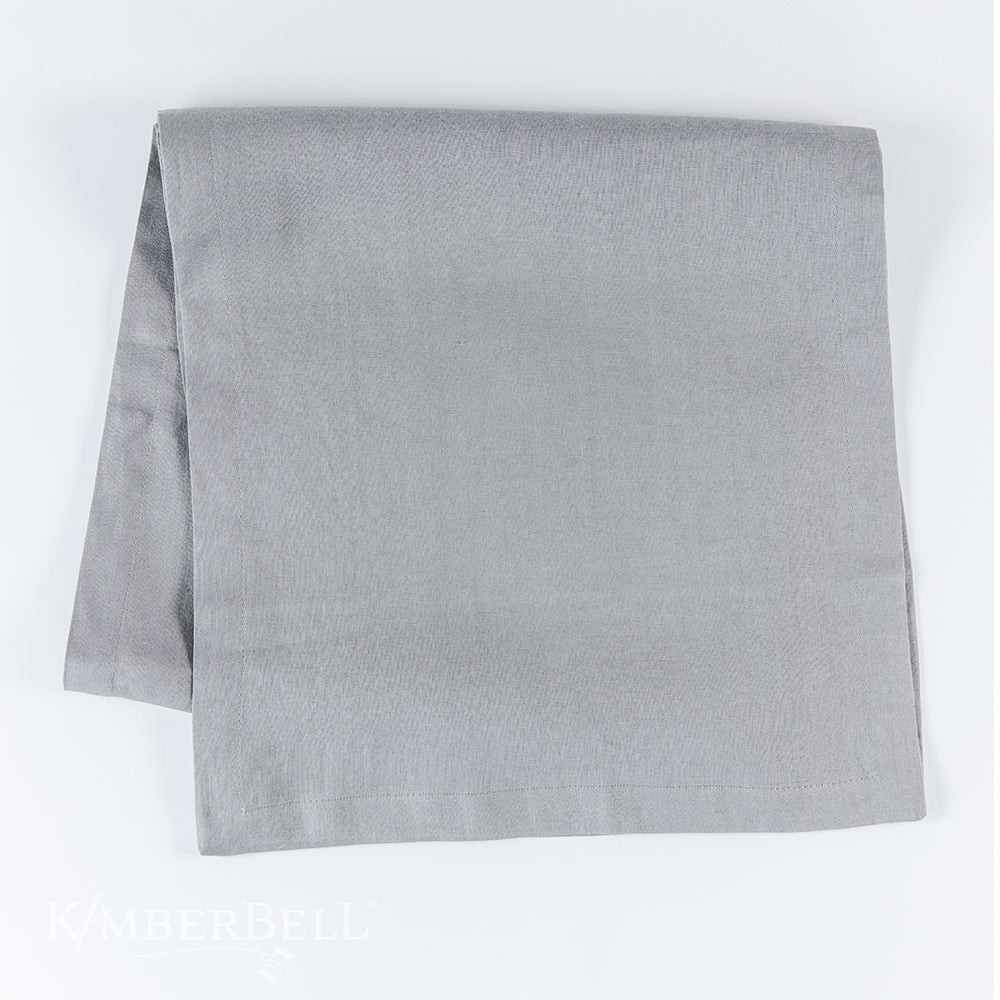 Cool Grey Linen Table Runner 