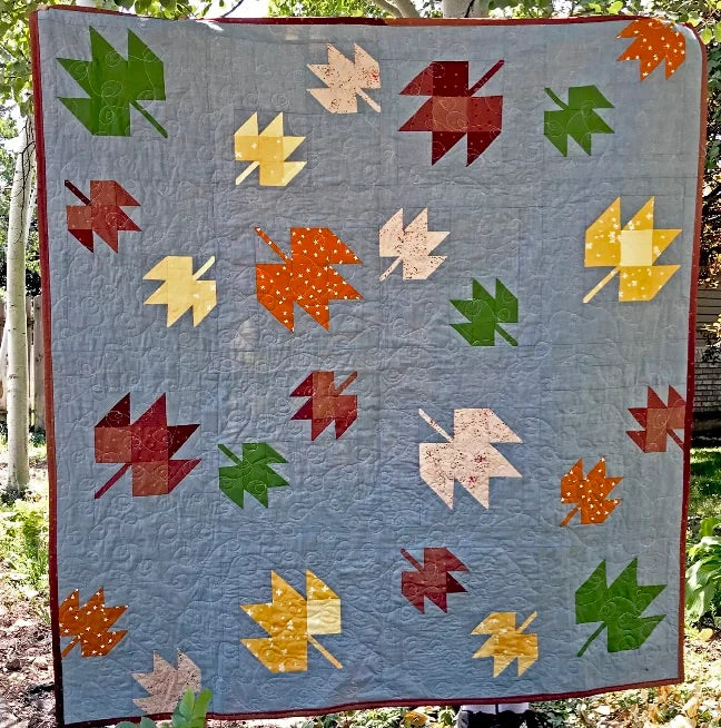 Leaf Fall Quilt Throw size 56" x 60"