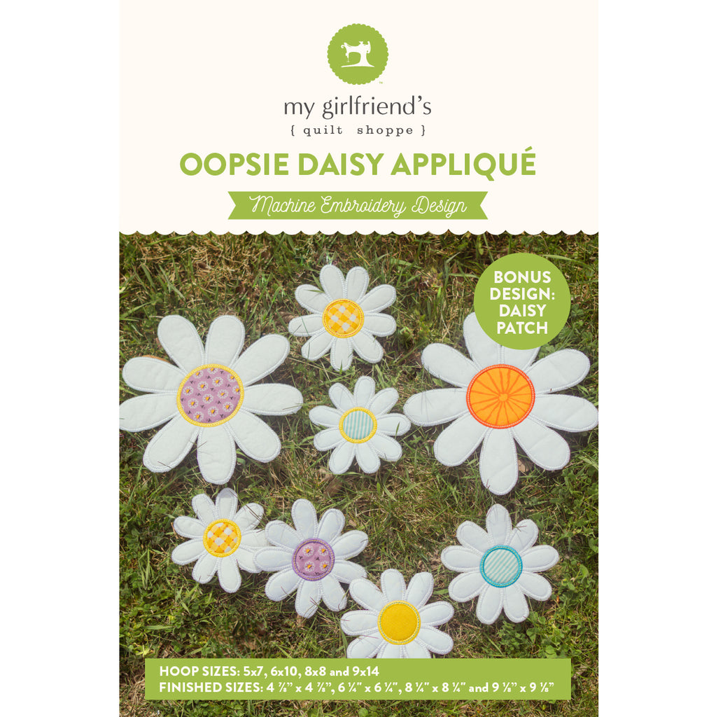 Oopsie-Daisy Appliqué: Embroidery Version (Downloadable Pattern)