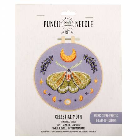 Punch Needle Kit - Celestial Moth 6"