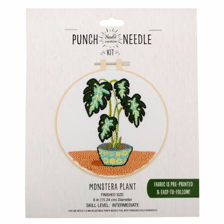 Punch Needle Kit - Monstera 6"