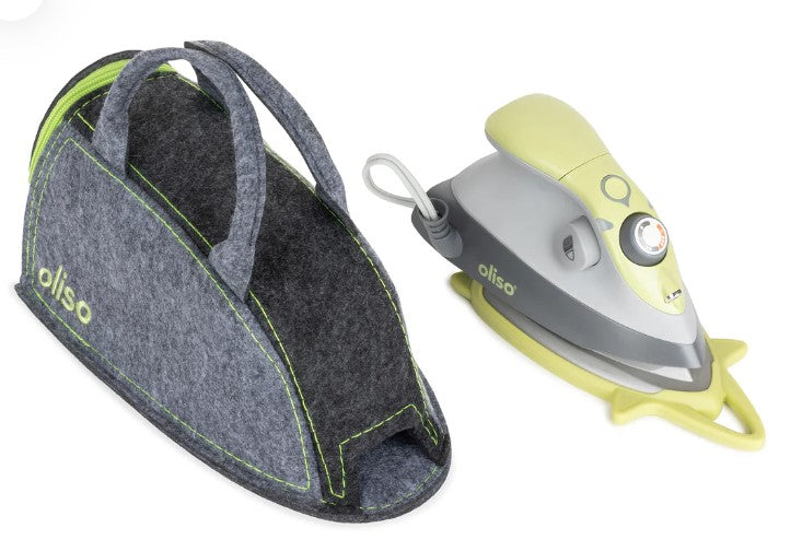 Oliso Mini Iron With Trivet Pistachio with Project Bag