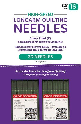 High-Speed Longarm Needles - Two Packages of 10 (Crank 100/16 134MR-3.5)