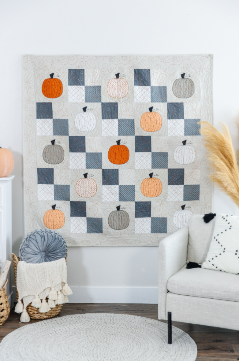 one hoop wonder pumpkin quilt