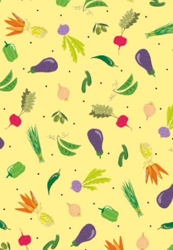 QT Fabrics What's Cookin' Yellow Vegetables fabric 