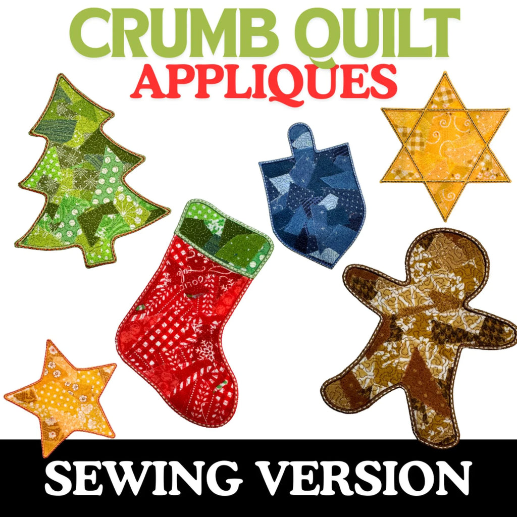 Crumb Quilt Appliqués - Sewing Version (Downloadable Pattern)