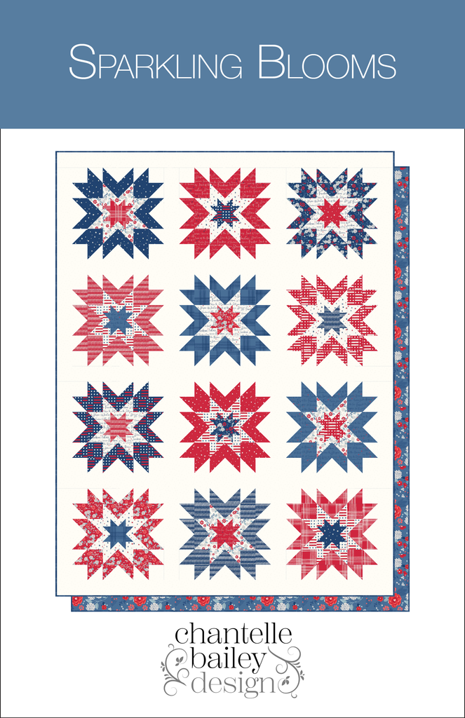 Pre-order Sparkling Blooms Quilt Pattern by Chantelle Bailey
