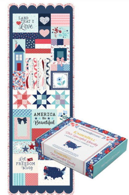 Star-Spangled Beauty Ladder Full Kit- Quilt Fabric, Embellishments, CD