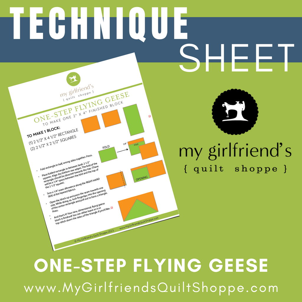 One-Step Flying Geese Technique Sheet 