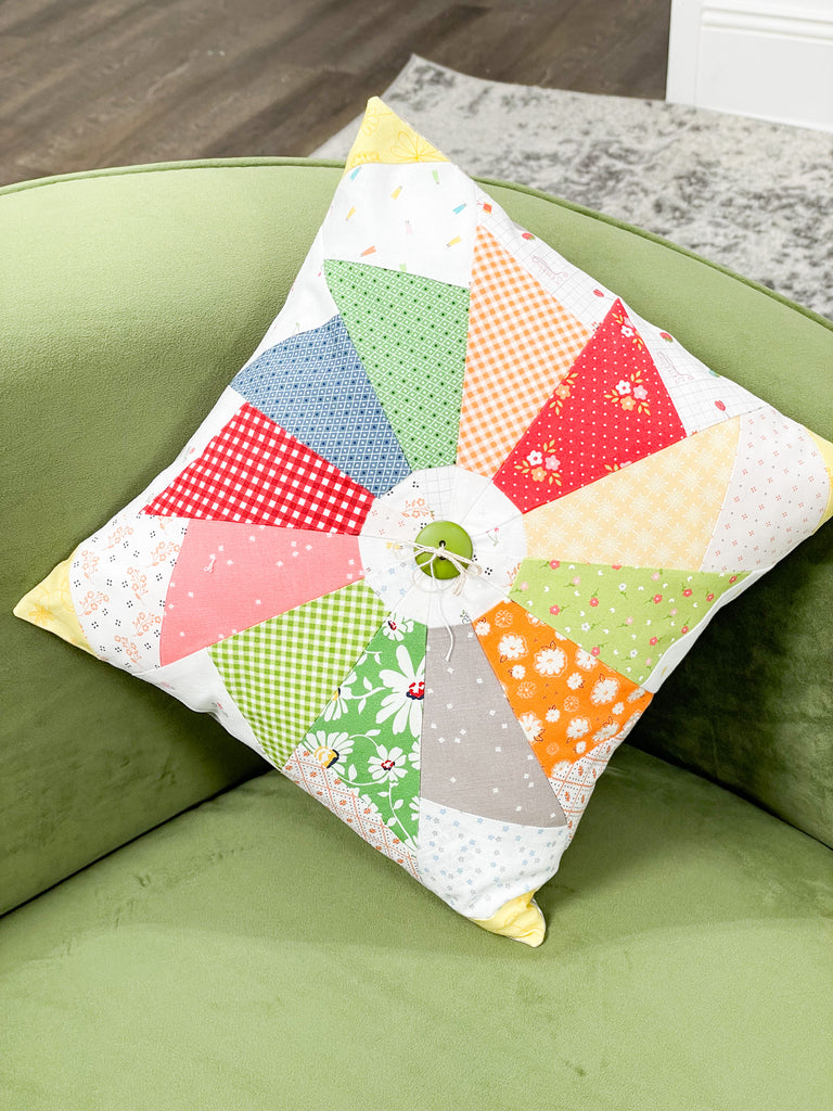 Vintage Sunburst Pillow Fabric Kit