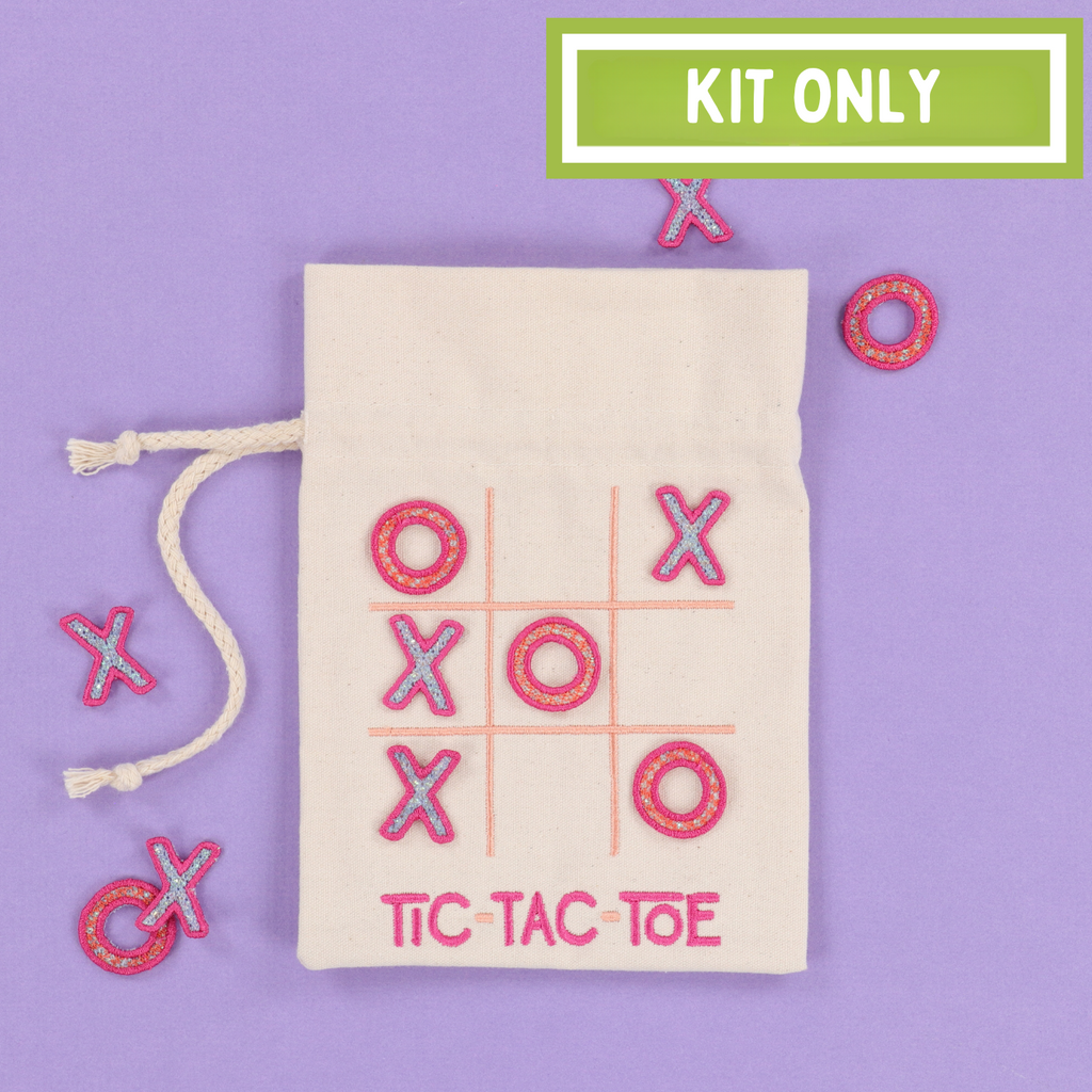 Kimberbell Embroidery Club - June 2024: Tic Tac Toe Cinch Sack - KIT ONLY