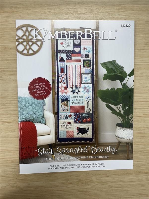 Kimberbell's Star-Spangled Beauty Ladder Quilt Book with Redemption Code- Front