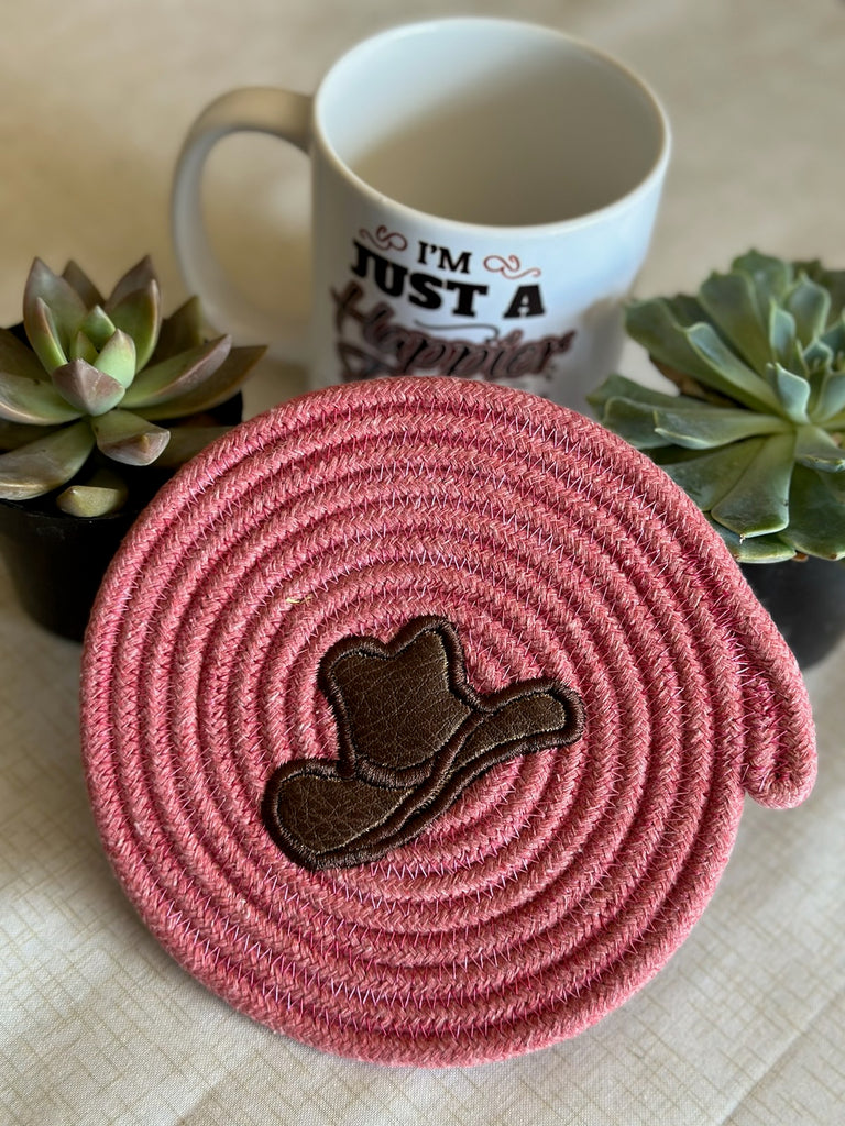 Howdy Rope Coaster Machine Embroidery Designs Hat