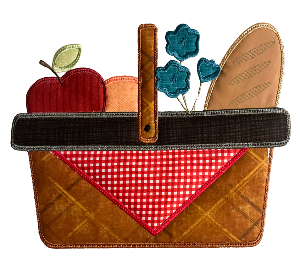 Picnic Basket Sewing and Embroidery Design (Downloadable)