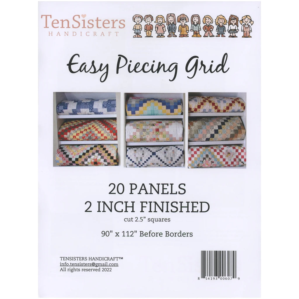 Ten Sisters 20 Panel EasyPiecing Grid 2 Inch 