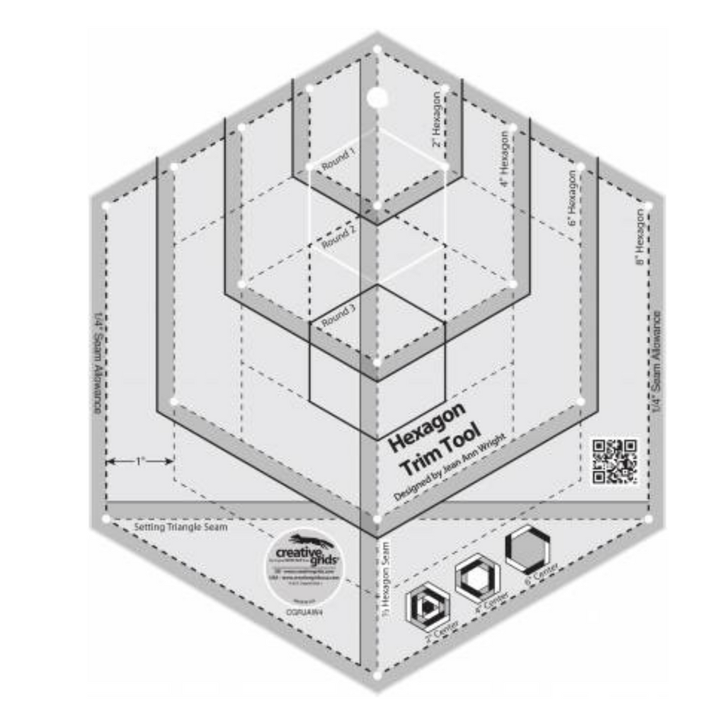 Creative Grid  4 in 1 Hexi Ruler