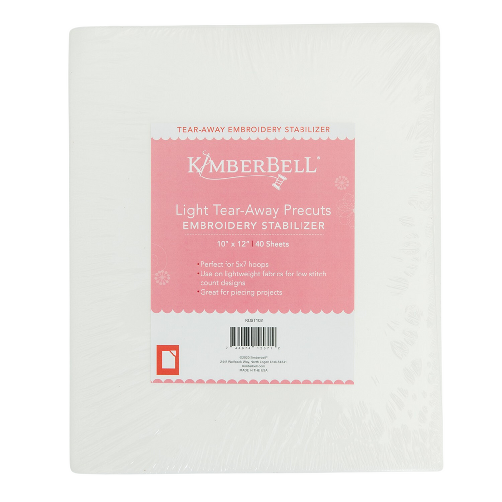 Kimberbell Light Tear-Away Precuts 12in x 10in