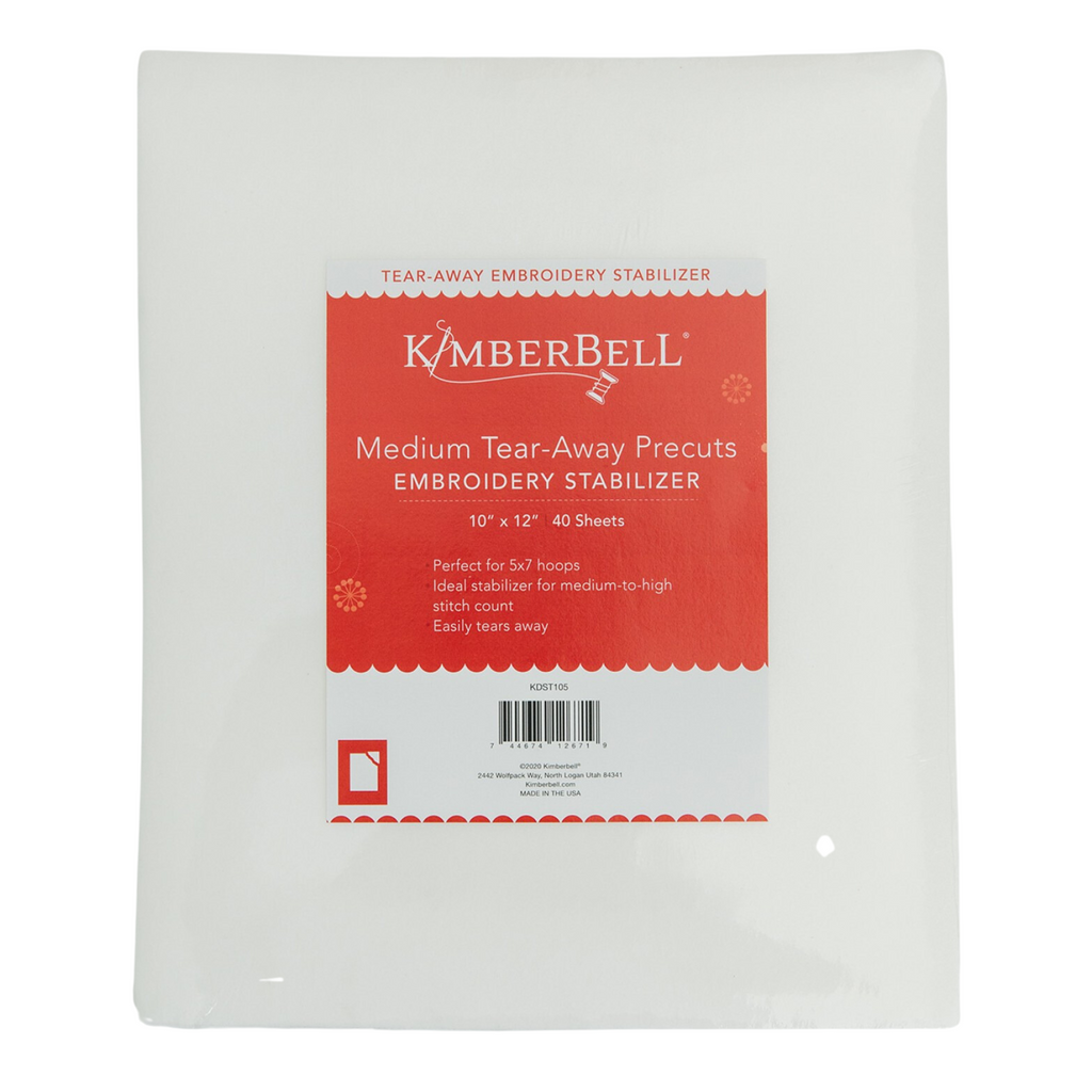 Kimberbell Medium Tear-Away Precuts, 40 Sheets, (10"x12")