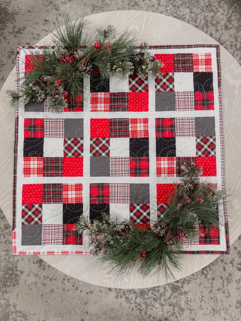 Scrappy Plaid Table Topper 31 1/2" x 31 1/2"