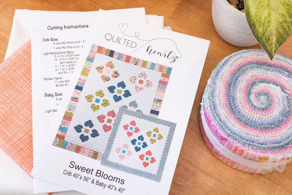 Sweet Blooms Crib Quilt 40" x 56" 