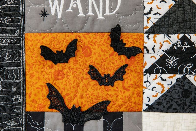 Pumpkins Pumpkins and Potions Ladder Quilt Fabricand PPumpkins and Potions Ladder Quilt Fabricotions Ladder Quilt Embellishments