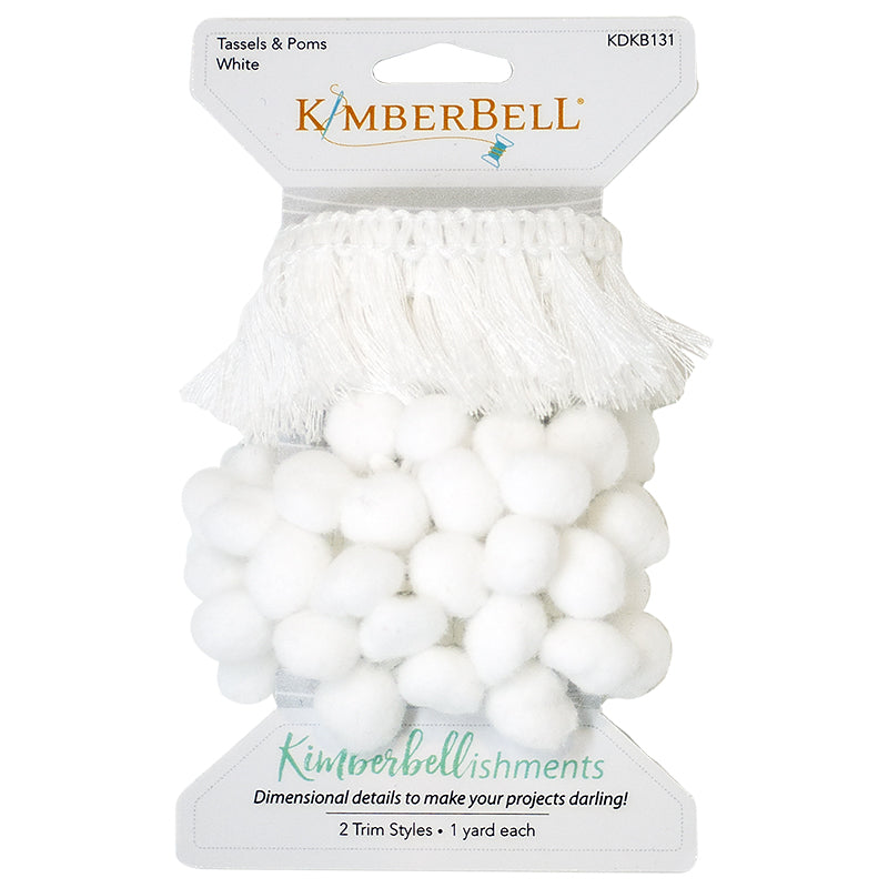 Kimberbell Tassel and Pom Pom Trim - White 