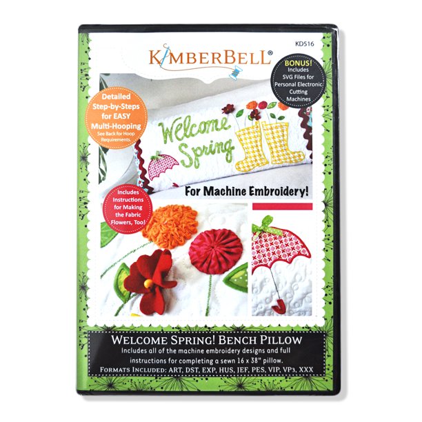 Kimberbell Welcome Spring Bench Pillow CD 