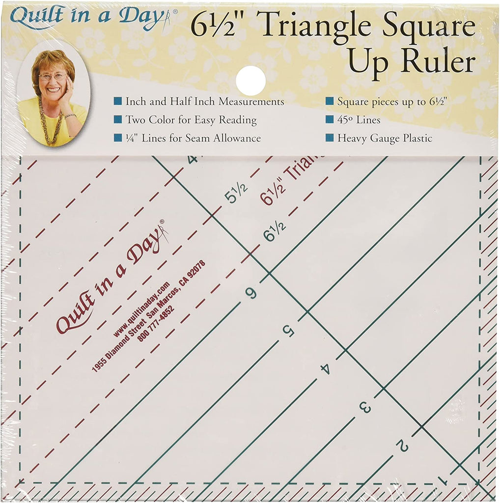 Quilt a day 6 1/2" triangle square up ruler 