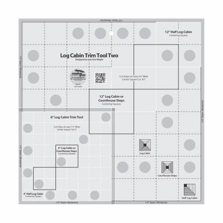 Creative Grids Log Cabin Trim Tool Two Ruler 