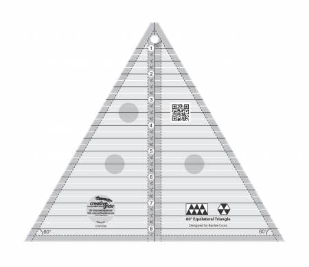 Creative Grids 60 Degree Triangle 8-1/2" Ruler