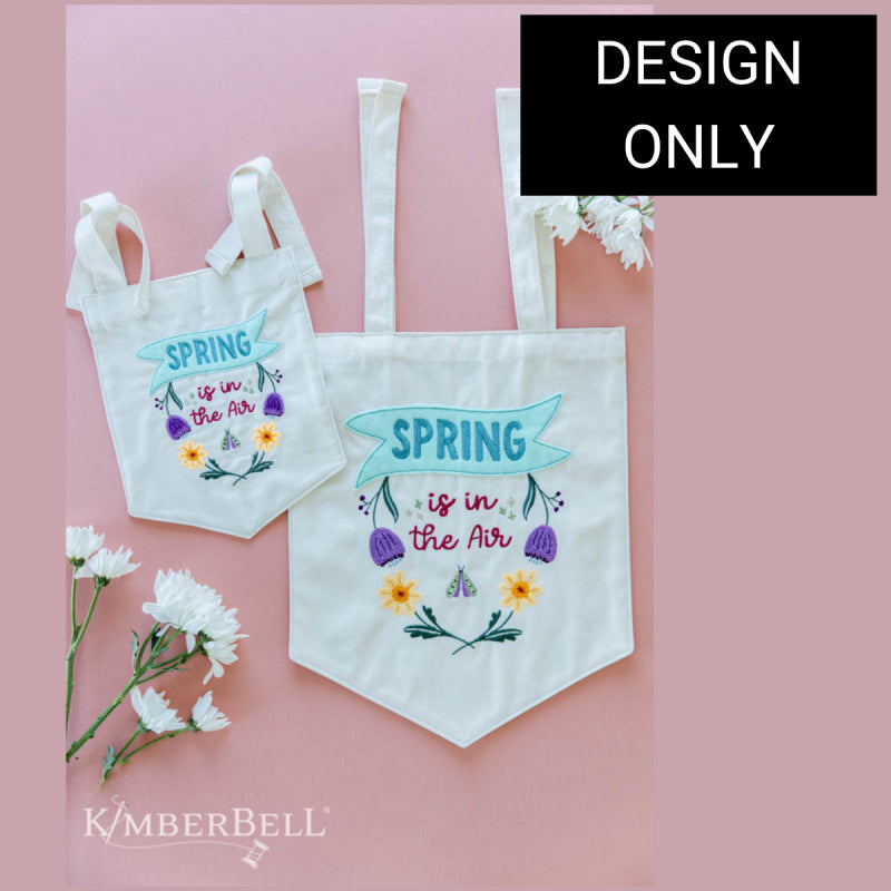 Kimberbell Embroidery Club DESIGN ONLY – March 2022: “Spring is in the Air” Pennant